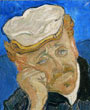 19th Century Europe: detail of a Van Gogh portrait of a man leaning his cheek against his right hand