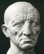 Roman Art: detail of a portrait bust of a Roman man