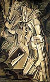 Nude Descending a Staircase, 1912, a painting by Marcel Duchamp