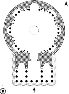 Figure A illustrates the ground plan of the Pantheon