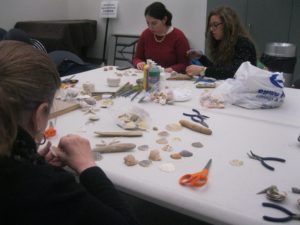 Participants doing crafts
